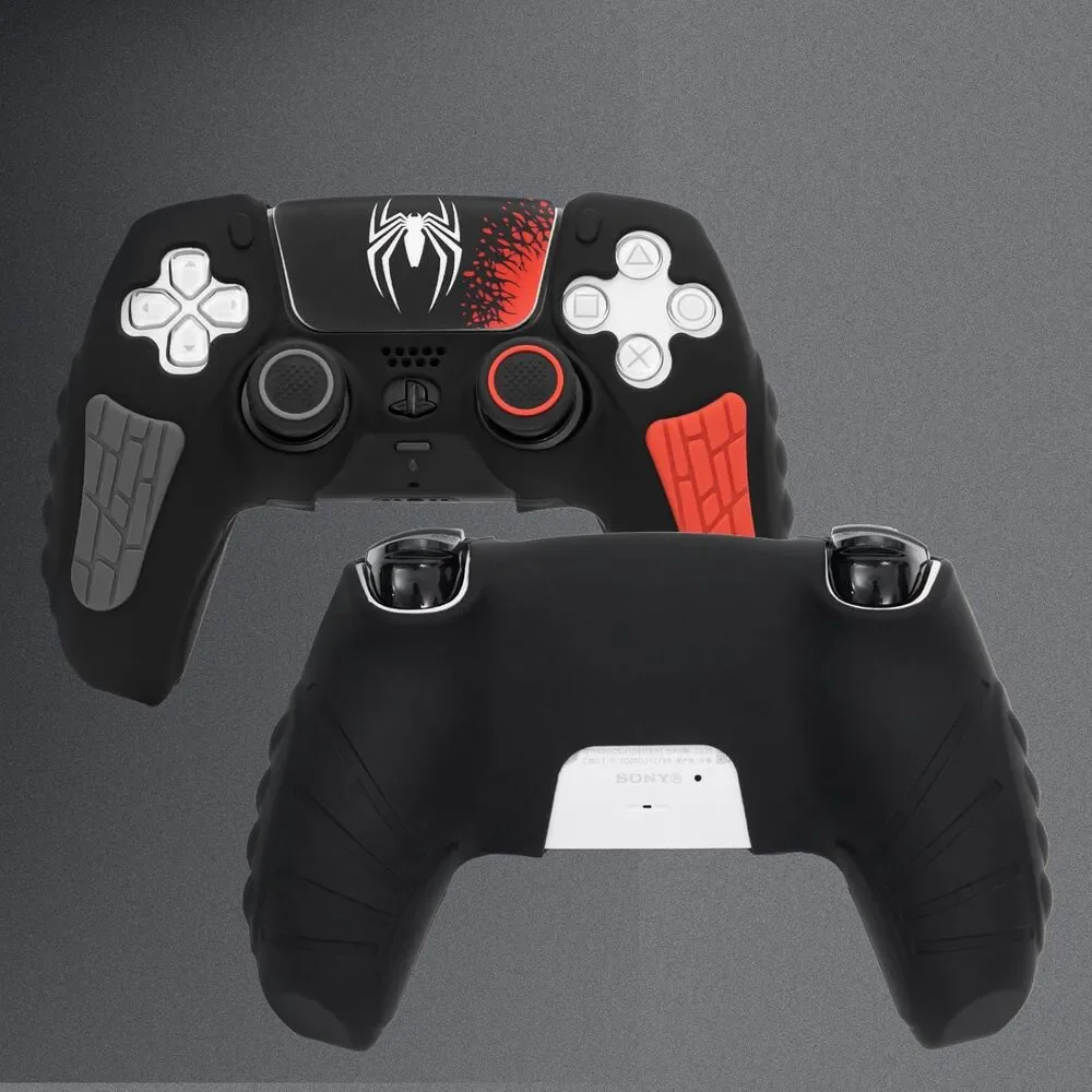 PS5 Spider Grip Case Cover + Thumb Grips Set Silicone Anti-Slip for DualSense